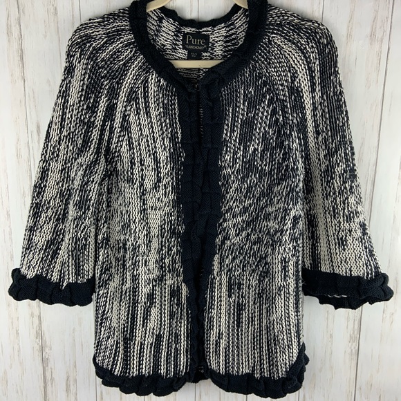 Pure Handknit Sweaters - PURE Handknit 💯 Cotton Cardigan Sweater XS/S